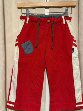 Oilily Red Jogger-Style Sweatpants with White Side Panels